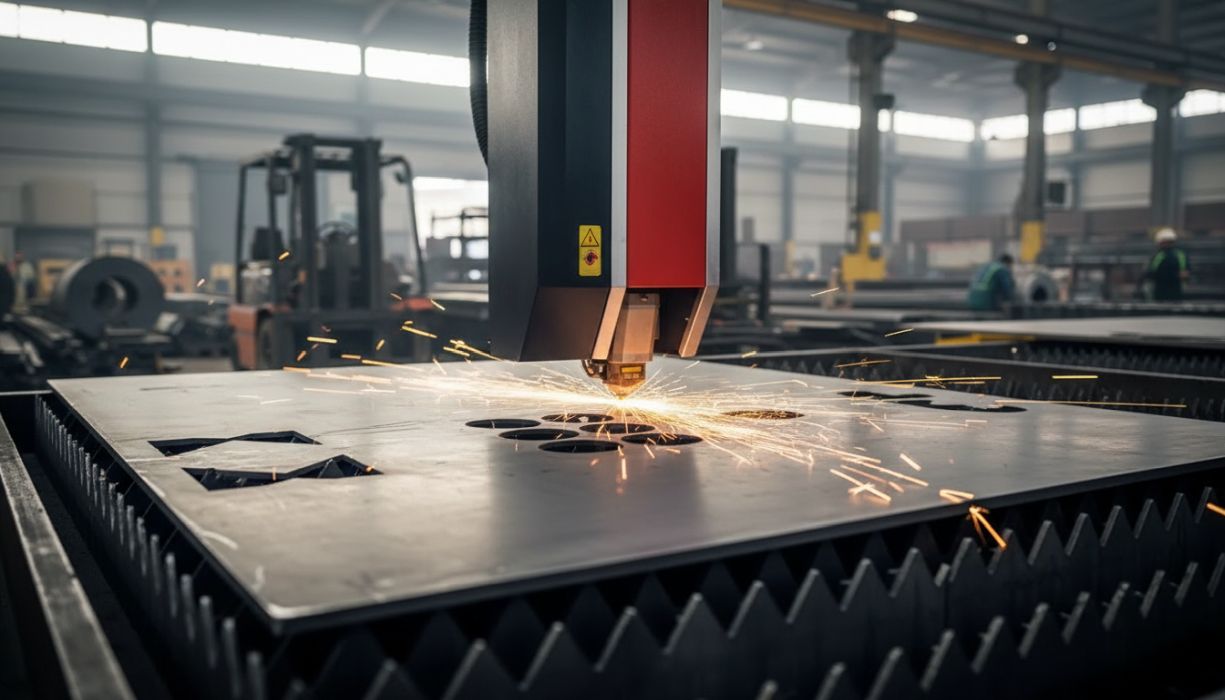 Lazer Kesim Makinesi İşlem Anı